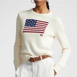 Polo Ralph Lauren Flag Cotton Crewneck Sweater